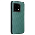 OnePlus 10 Pro Flip Case - Carbon Fiber - Green