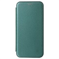 OnePlus 10 Pro Flip Case - Carbon Fiber - Green
