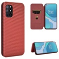 OnePlus 8T Flip Case - Carbon Fiber - Red