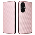 OnePlus Nord CE 3 Lite/N30 Flip Case - Carbon Fiber - Rose Gold