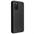 Samsung Galaxy A02s Flip Case - Carbon Fiber - Black