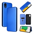 Samsung Galaxy A03 Core Flip Case - Carbon Fiber - Blue