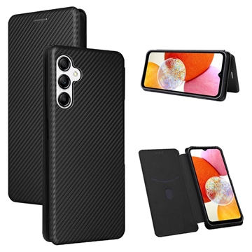 Samsung Galaxy A14 Flip Case - Carbon Fiber - Black