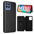 Samsung Galaxy M33 Flip Case - Carbon Fiber - Black