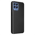 Samsung Galaxy M33 Flip Case - Carbon Fiber - Black