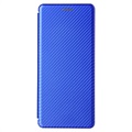 Sony Xperia 1 III Flip Case - Carbon Fiber - Blue