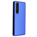 Sony Xperia 1 III Flip Case - Carbon Fiber - Blue