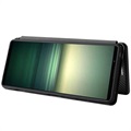 Sony Xperia 1 IV Flip Case - Carbon Fiber - Black