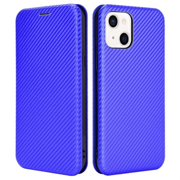 iPhone 13 Mini Flip Case - Carbon Fiber - Blue