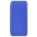 iPhone 13 Mini Flip Case - Carbon Fiber - Blue