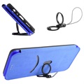 iPhone 13 Mini Flip Case - Carbon Fiber - Blue