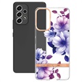 Flower Series Samsung Galaxy A53 5G TPU Case - Purple Begonia