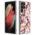 Flower Series Samsung Galaxy S22 Ultra 5G TPU Case - Pink Gardenia