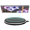 Flower Series Samsung Galaxy S22 Ultra 5G TPU Case - Purple Begonia