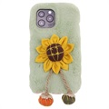 Fluffy Plush iPhone 13 Pro Hybrid Case - Sunflower