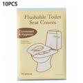 Flushable Disposable Toilet Seat Covers - 10 Pcs.