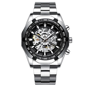 Fngeen Elegant Men\'s Mechanical Watch - Black
