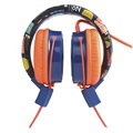 Foldable On-Ear Stereo Kids Headphones B2 - 3.5mm - Orange / Blue