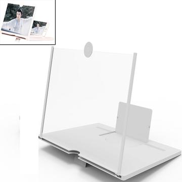 Foldable Screen Magnifier Amplifier / Phone Holder - White