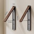 Foldable Wall-Mounted Clothes Drying Rack - 2 Pcs. - Black