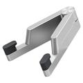 Folding Aluminum Alloy Phone Holder for Smartphones/Tablets 4-7" - Silver