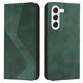 Business Style Samsung Galaxy S23+ 5G Wallet Case - Green
