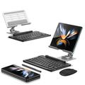 Samsung Galaxy Z Fold4 Stand w/ Bluetooth Keyboard, Mouse, Stylus Pen - Silver