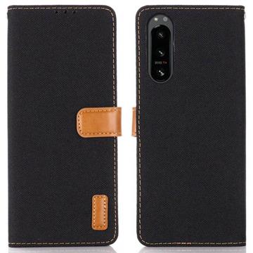 Jeans Series Sony Xperia 5 IV Wallet Case - Black