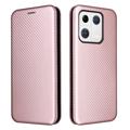 Xiaomi 13 Pro Flip Case - Carbon Fiber - Rose Gold
