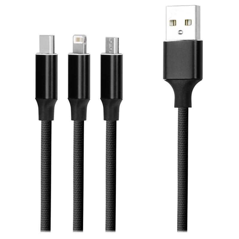 iVoler Lot de 3 câbles de charge rapide USB C (1M+2M+3M) en nylon