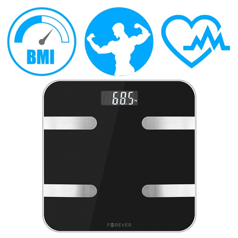 Forever Bluetooth Digital Analytical Smart Body-Weight Scale - White