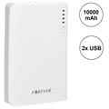 Forever TB-012 Dual USB Power Bank - 10000mAh - White / Grey