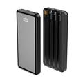 Forever TB-411 All-in-1 Power Bank 10000mAh - USB-C, USB-A, Lightning, microUSB - Black