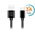 Forever USB-A to USB-C Cable - 1m, 3A - Black