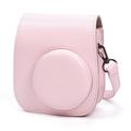 Fujifilm Instax Mini 12/11/9/8 Retro Leather Camera Case with Shoulder Strap - Pink