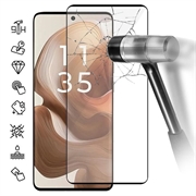 Motorola Edge 50 Full Cover Tempered Glass Screen Protector - 9H - Black Edge
