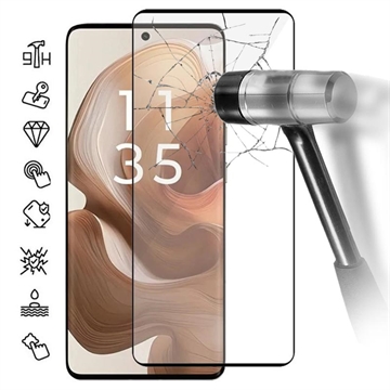 Motorola Edge 50 Full Cover Tempered Glass Screen Protector - 9H - Black Edge
