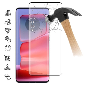 Motorola Edge 50 Pro/50 Ultra/50 Fusion Full Cover Tempered Glass Screen Protector - 9H - Black Edge