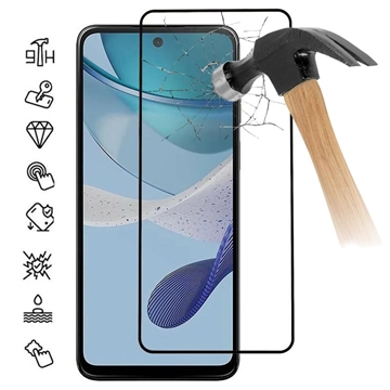 Motorola Moto G53 Full Cover Tempered Glass Screen Protector - 9H - Black Edge