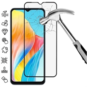 Oppo A18 Full Cover Tempered Glass Screen Protector - 9H - Black Edge