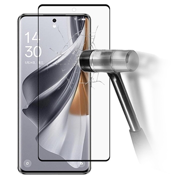 Oppo Reno10 Full Cover Tempered Glass Screen Protector - 9H - Black Edge