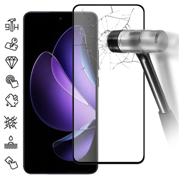 Oppo Reno13 F Full Cover Tempered Glass Screen Protector - 9H - Black Edge