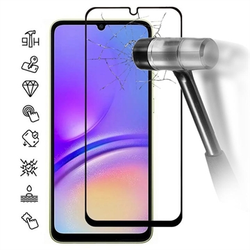 Samsung Galaxy A05 Full Cover Tempered Glass Screen Protector - 9H - Black Edge