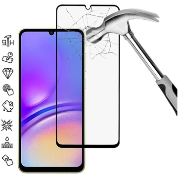 Samsung Galaxy A06 Full Cover Tempered Glass Screen Protector - 9H - Black Edge