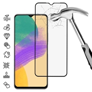Samsung Galaxy A08 Full Cover Tempered Glass Screen Protector - 9H - Black Edge