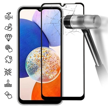 Samsung Galaxy A15 Full Cover Tempered Glass Screen Protector - 9H - Black Edge