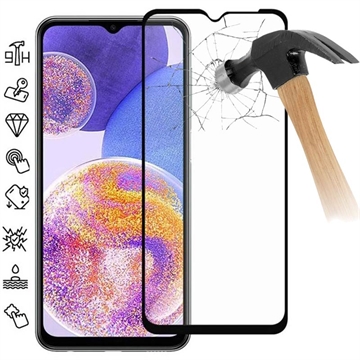 Samsung Galaxy A23 5G Full Cover Tempered Glass Screen Protector - 9H - Black Edge