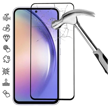 Samsung Galaxy A55 Full Cover Tempered Glass Screen Protector - 9H - Black Edge