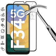 Samsung Galaxy F34 Full Cover Tempered Glass Screen Protector - 9H - Black Edge