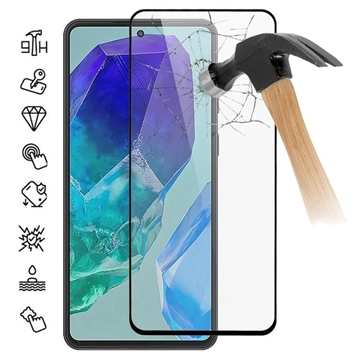 Samsung Galaxy M55 Full Cover Tempered Glass Screen Protector - 9H - Black Edge